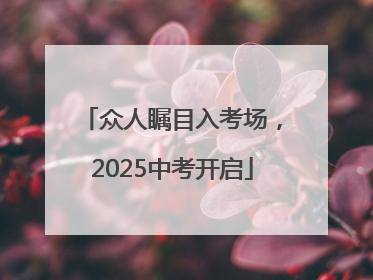 众人瞩目入考场，2025中考开启