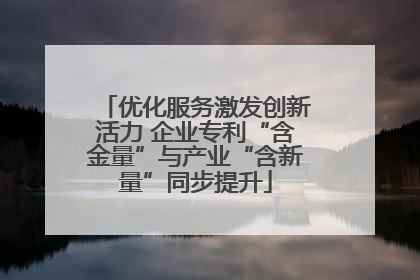 优化服务激发创新活力 企业专利“含金量”与产业“含新量”同步提升