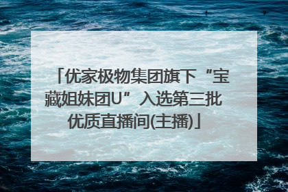 优家极物集团旗下“宝藏姐妹团U”入选第三批优质直播间(主播)