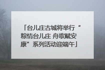 台儿庄古城将举行“粽情台儿庄 舟歌赋安康”系列活动迎端午