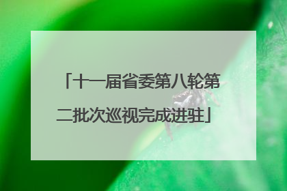 十一届省委第八轮第二批次巡视完成进驻