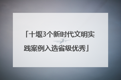 十堰3个新时代文明实践案例入选省级优秀