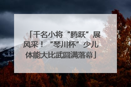 千名小将“腾跃”展风采！“琴川杯”少儿体能大比武圆满落幕