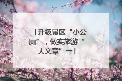 升级景区“小公厕”，做实旅游“大文章”→