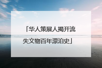 华人策展人揭开流失文物百年漂泊史