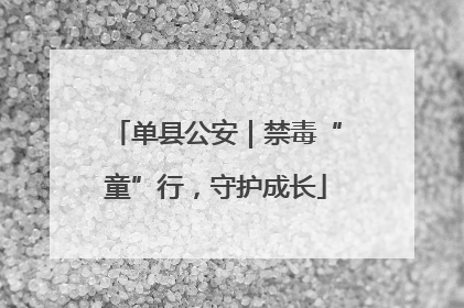 单县公安｜禁毒“童”行，守护成长