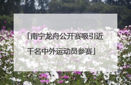 南宁龙舟公开赛吸引近千名中外运动员参赛