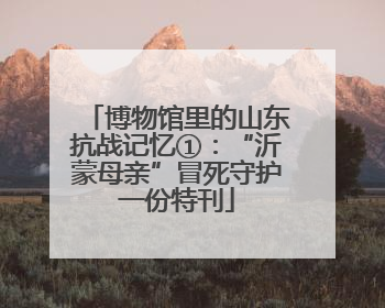 博物馆里的山东抗战记忆①：“沂蒙母亲”冒死守护一份特刊