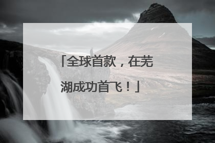 全球首款，在芜湖成功首飞！