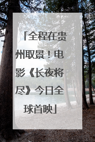 全程在贵州取景！电影《长夜将尽》今日全球首映