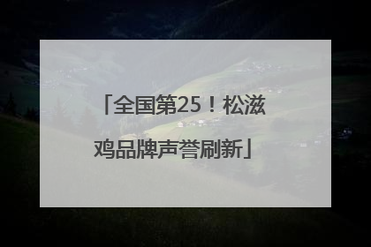 全国第25！松滋鸡品牌声誉刷新
