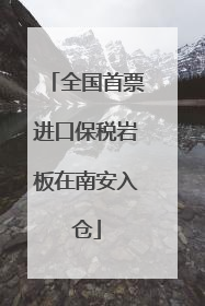 全国首票进口保税岩板在南安入仓