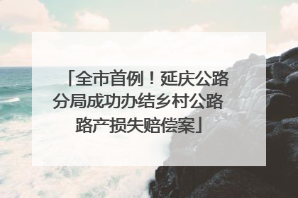 全市首例！延庆公路分局成功办结乡村公路路产损失赔偿案