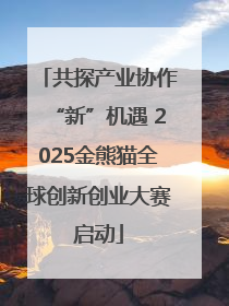 共探产业协作“新”机遇 2025金熊猫全球创新创业大赛启动