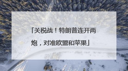 关税战！特朗普连开两炮，对准欧盟和苹果