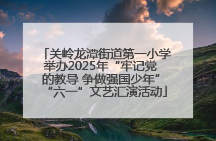 关岭龙潭街道第一小学举办2025年“牢记党的教导 争做强国少年”“六一”文艺汇演活动