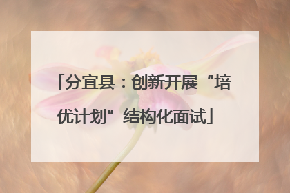 分宜县：创新开展“培优计划”结构化面试
