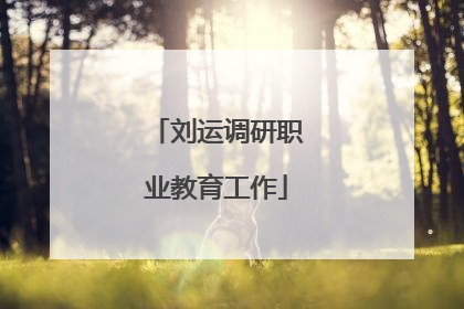 刘运调研职业教育工作