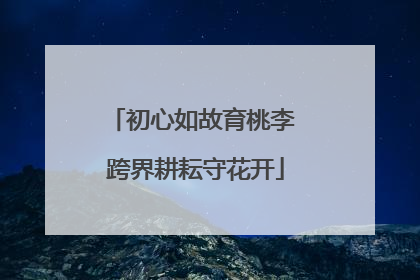 初心如故育桃李 跨界耕耘守花开
