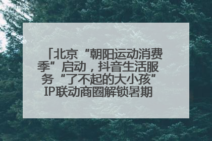 北京“朝阳运动消费季”启动，抖音生活服务“了不起的大小孩”IP联动商圈解锁暑期亲子消费新场景