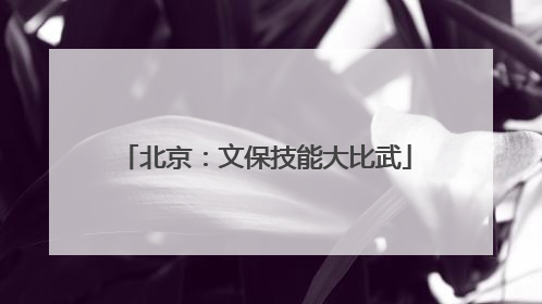 北京：文保技能大比武