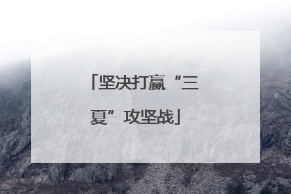 坚决打赢“三夏”攻坚战