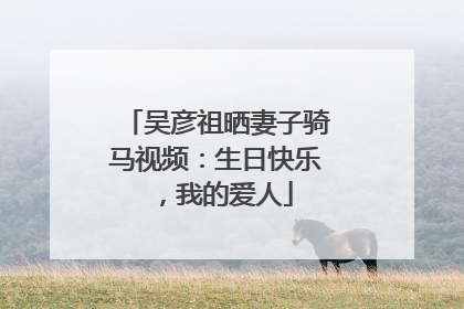 吴彦祖晒妻子骑马视频：生日快乐，我的爱人