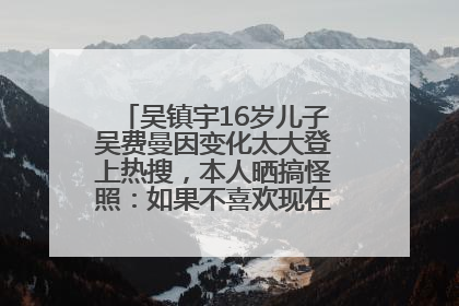 吴镇宇16岁儿子吴费曼因变化太大登上热搜，本人晒搞怪照：如果不喜欢现在的我可以离开