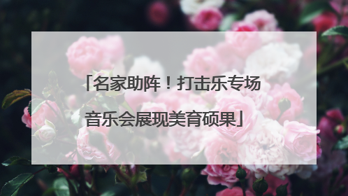 名家助阵！打击乐专场音乐会展现美育硕果