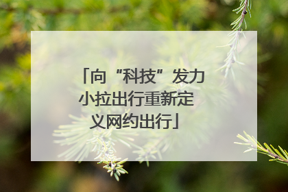 向“科技”发力 小拉出行重新定义网约出行