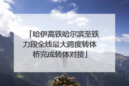 哈伊高铁哈尔滨至铁力段全线最大跨度转体桥完成转体对接