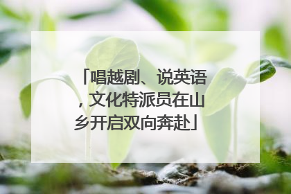 唱越剧、说英语，文化特派员在山乡开启双向奔赴