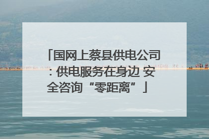 国网上蔡县供电公司：供电服务在身边 安全咨询“零距离”
