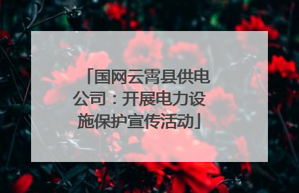 国网云霄县供电公司：开展电力设施保护宣传活动