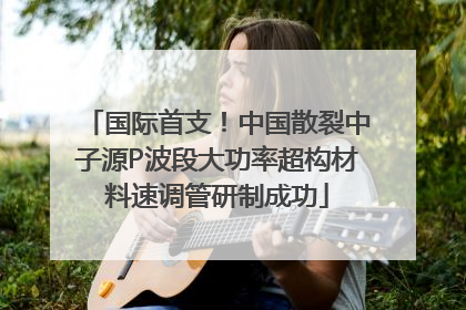 国际首支！中国散裂中子源P波段大功率超构材料速调管研制成功