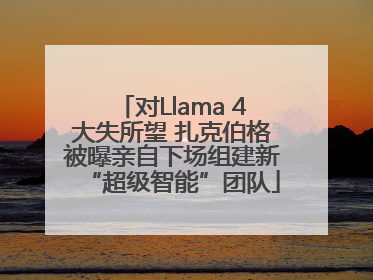 对Llama 4大失所望 扎克伯格被曝亲自下场组建新“超级智能”团队