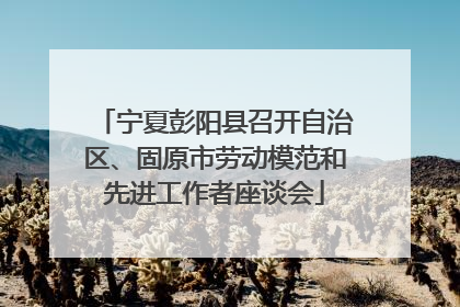 宁夏彭阳县召开自治区、固原市劳动模范和先进工作者座谈会