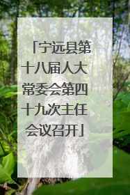 宁远县第十八届人大常委会第四十九次主任会议召开