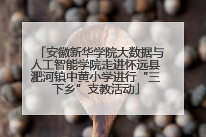 安徽新华学院大数据与人工智能学院走进怀远县淝河镇中黄小学进行“三下乡”支教活动