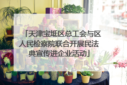 天津宝坻区总工会与区人民检察院联合开展民法典宣传进企业活动