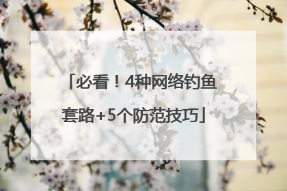 必看！4种网络钓鱼套路+5个防范技巧
