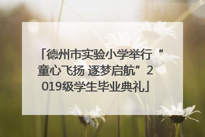 德州市实验小学举行“童心飞扬 逐梦启航”2019级学生毕业典礼