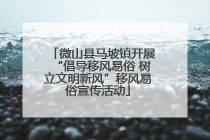 微山县马坡镇开展“倡导移风易俗 树立文明新风”移风易俗宣传活动