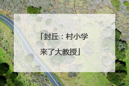 封丘：村小学来了大教授