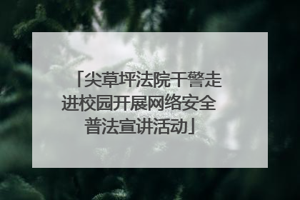尖草坪法院干警走进校园开展网络安全普法宣讲活动