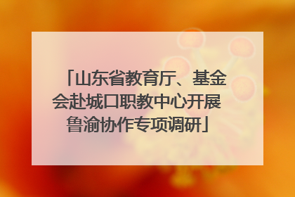 山东省教育厅、基金会赴城口职教中心开展鲁渝协作专项调研