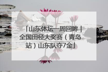 山东体坛一周回眸｜全国田径大奖赛（青岛站）山东队夺7金