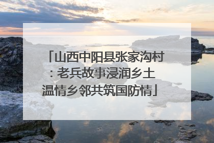 山西中阳县张家沟村：老兵故事浸润乡土 温情乡邻共筑国防情
