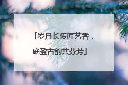 岁月长传匠艺香，庭盈古韵共芬芳