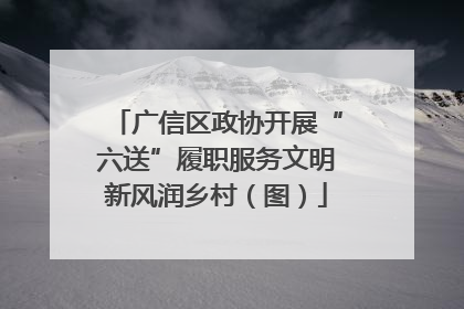 广信区政协开展“六送”履职服务文明新风润乡村（图）